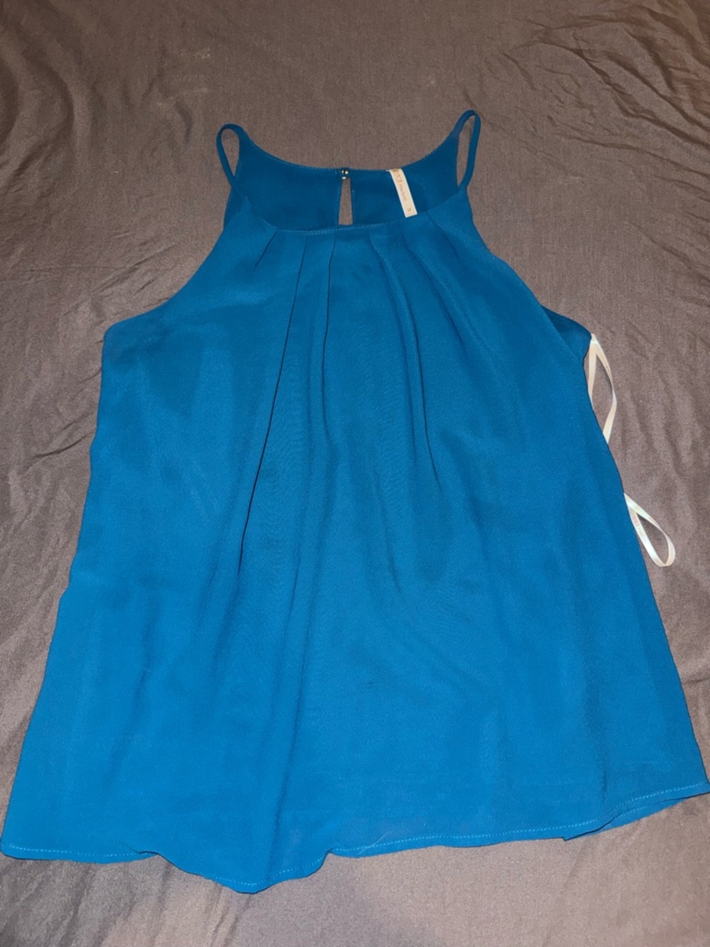 Women’s Sleeveless Pleated Halter Top - Blue